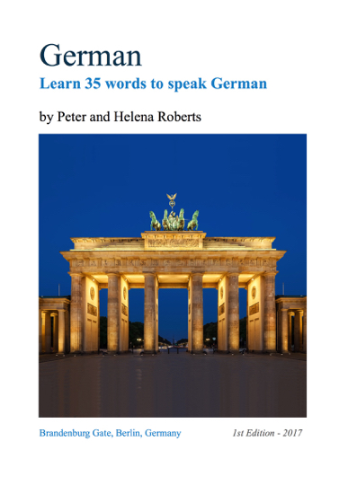 The front cover image showing the language book entitled  